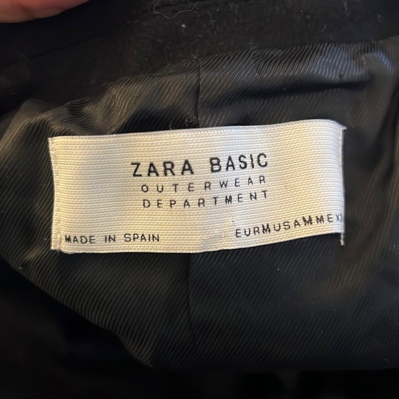 Zara black coat size M double breasted mens - Picture 6 of 9